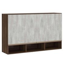 Armário 120cm para Cozinha 2 Porta Fechada c/ nicho Jade Luciane Móveis