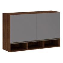 Armário 120cm para Cozinha 2 Porta Fechada c/ nicho Jade Luciane Móveis