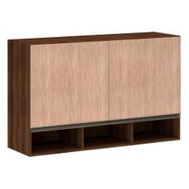 Armário 120cm para Cozinha 2 Porta Fechada c/ nicho Jade Luciane Móveis