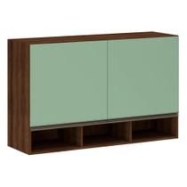 Armário 120cm para Cozinha 2 Porta Fechada c/ nicho Jade Luciane Móveis