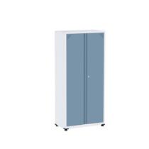 Armário 2 Portas Aço 4 Prateleiras Ap409sl Branco/Azul Dali