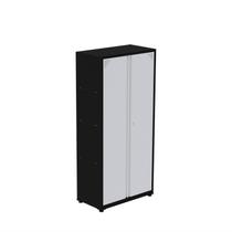 Armário 2 Portas Aço 4 Prateleiras Ap409sl Preto/Branco