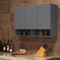 Armário 3 Portas Aéreo Multiuso P/ Cozinha e Despensa - 3 Cores