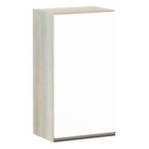 Armário 40cm 1 Porta Luci Legno Crema C/Branco Polar