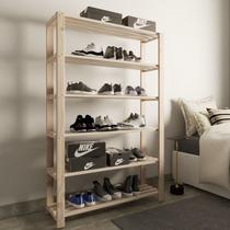 Armário Aberto Sapateira 6 Andares Prateleiras Organizadoras Estante Big Armário Aberto Sapateira 6 Andares Prateleiras Organizadoras Estante Big