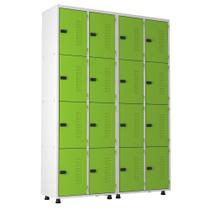 Armário Aço 16 Portas Academia Guarda Volume Trinco Verde Armário Aço 16 Portas Academia Guarda Volume Trinco Verde