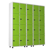 Armário Aço 20 Portas Academia Guarda Volume Trinco Verde