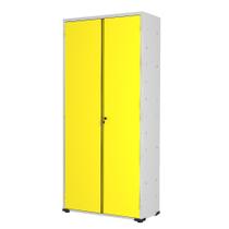 Armário Aço Escritório Fechadura 3 Prateleiras EA301 Amarelo