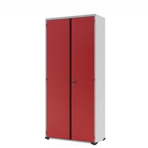 Armário Aço Escritório Fechadura 3Prateleiras Ea302 Vermelho