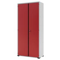 Armário Aço Escritório Fechadura 4 Prateleiras EA301 Vermelho