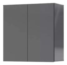 Armário Aéreo 02 Portas Ej Móveis Cinza