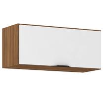 Armário Aéreo 1 Porta 70 cm Firenze Amêndola Touch Branco 94101 Demóbile