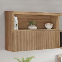 Armário Aéreo 1 Porta Báscula Ripado Marquesa 120Cm 100% Mdf Armário Aéreo 1 Porta Báscula Ripado Marquesa 120Cm 100% Mdf