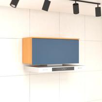 Armário Aéreo 1 Porta Basculante 80cm Angelin/Cobalto 100% MDF - Florença Móveis Sul