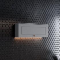 Armário Aéreo 1 Porta Basculante 80cm Emily Espresso Móveis Cinza Armário Aéreo 1 Porta Basculante 80cm Emily Espresso Móveis Cinza