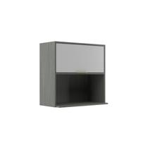 Armário Aéreo 1 Porta com Nicho Domus Espresso Móveis Prata/Silver Armário Aéreo 1 Porta com Nicho Domus Espresso Móveis Prata/Silver