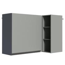 Armário Aéreo 1 Porta E Adega Cinza Nice Cinza Armário Aéreo 1 Porta E Adega Cinza Nice Cinza