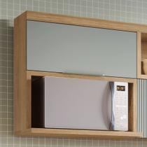 Armário Aéreo 1 Porta Marquesa 100% MDF Marrom/Nature/Verde Armário Aéreo 1 Porta Marquesa 100% MDF Marrom/Nature/Verde