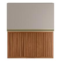 Armário Aéreo 1 Porta MDF 1 Porta Ripada Basculante 60cm Proença Marrom/Nogueira/Nude Prime Armário Aéreo 1 Porta MDF 1 Porta Ripada Basculante 60cm Proença Marrom/Nogueira/Nude Prime