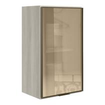 Armario Aereo 1 Porta Vidro MDF 40 cm Kali 1220261 Bianco Toq Nicioli