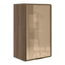 Armario Aereo 1 Porta Vidro MDF 40 cm Kali 1220261 Carvalho Toq Nicioli Armario Aereo 1 Porta Vidro MDF 40 cm Kali 1220261 Carvalho Toq Nicioli