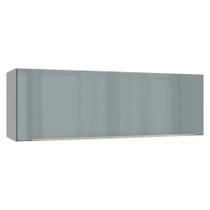 Armário Aéreo 100 cm 1 Porta Basculante Branco/Cinza Lux Madesa Armário Aéreo 100 cm 1 Porta Basculante Branco/Cinza Lux Madesa