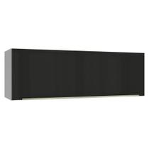 Armário Aéreo 100 cm 1 Porta Basculante Branco/Preto Lux Madesa Armário Aéreo 100 cm 1 Porta Basculante Branco/Preto Lux Madesa