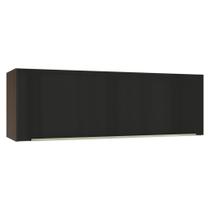Armário Aéreo 100 cm 1 Porta Basculante Rustic/Preto Lux Madesa Armário Aéreo 100 cm 1 Porta Basculante Rustic/Preto Lux Madesa