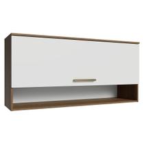 Armário Aéreo 105 cm 1 Porta Basculante Rustic/Branco Lille Madesa Armário Aéreo 105 cm 1 Porta Basculante Rustic/Branco Lille Madesa