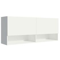 Armário Aéreo 120 Cm 2 Portas 2 Nichos Branco Para área De