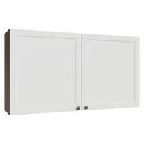 Armário Aéreo 120 cm 2 Portas Rustic/Branco Vik Madesa Armário Aéreo 120 cm 2 Portas Rustic/Branco Vik Madesa