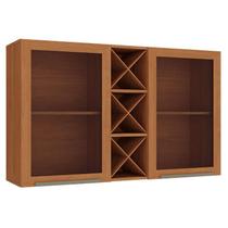 Armário Aéreo 120 cm Favorita 2 Portas de Vidro Cinamomo Fosco - Zanzini Armário Aéreo 120 cm Favorita 2 Portas de Vidro Cinamomo Fosco - Zanzini