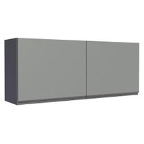 Armário Aéreo 120 X 50 Cm 2 Portas Nice Madesa Cinza