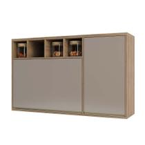 Armário Aéreo 120cm 1 Porta 1 Porta Basculante E Nicho Super