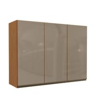Armário Aéreo 120cm 3 Portas com Vidro Maxxi Kappesberg