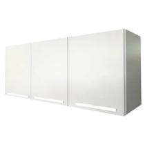 Armário Aéreo 120cm 3 Portas Multiuso Cozinha ou Lavanderia Branco