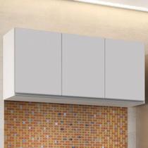 Armário Aéreo 120cm 3 Portas Virgínia Branco - Lumil Móveis Armário Aéreo 120cm 3 Portas Virgínia Branco - Lumil Móveis