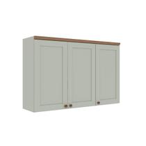 Armário Aéreo 120cm Para Cozinha Modulada Com 3 Portas MDF Armário Aéreo 120cm Para Cozinha Modulada Com 3 Portas MDF