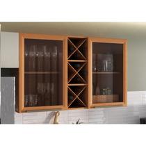 Armário Aéreo 1,20m com Portas de Vidro Favorita