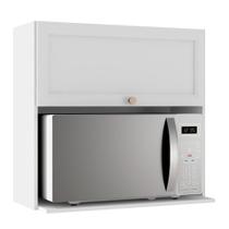 Armário Aéreo 12621P 80cm 1 Porta MDF MDP Basculante Branco Poliman Móveis