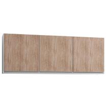 Armário Aéreo 150cm 3 Portas Argélia Branco/Castanho - Lumil