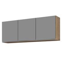 Armário Aéreo 150cm 3 Portas Argélia Castanho cinza