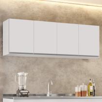 Armário Aéreo 160cm 4 Portas Nevada Branco - Lumil Móveis Armário Aéreo 160cm 4 Portas Nevada Branco - Lumil Móveis