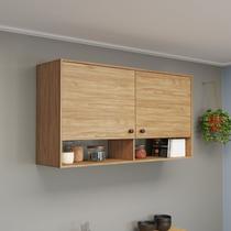 Armário Aéreo 2 Portas 120 cm Torino Marrom/Mel Armário Aéreo 2 Portas 120 cm Torino Marrom/Mel