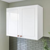 Armário Aéreo 2 Portas 80 cm Pérola Yescasa Branco Armário Aéreo 2 Portas 80 cm Pérola Yescasa Branco