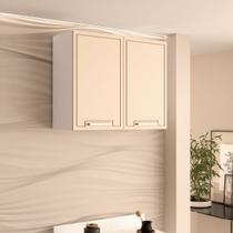 Armário Aéreo 2 Portas 80cm x 66cm x 30,5cm Bege/Branco/Creme Armário Aéreo 2 Portas 80cm x 66cm x 30,5cm Bege/Branco/Creme