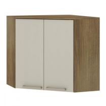 Armário Aéreo 2 Portas Canto Diagonal Isis Luciane Avela/mocca Armário Aéreo 2 Portas Canto Diagonal Isis Luciane Avela/mocca