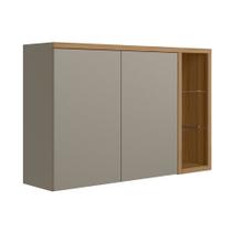 Armário Aéreo 2 Portas com LED em MDF Allure Linea Brasil Armário Aéreo 2 Portas com LED em MDF Allure Linea Brasil