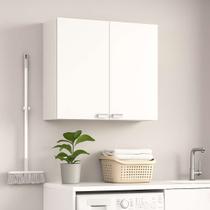 Armário Aéreo 2 Portas Com Puxador Para Cozinha Lavanderia Espaçoso