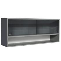 Armário Aéreo 2 Portas Correr Vidro e 1 Nicho Nice Madesa